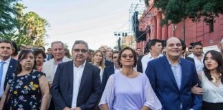Lucia Corpacci participo de la procesión de la Virgen del Valle Cecilia Guerrero, Ruben Dusso, Raul Jalil, Lucia Corpacci, Gustavo Saadi