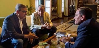 El Gobernador Raúl Jalil defendio la modernización del estado Raul Jalil, Ruben Dusso, Fidel Saenz