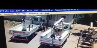 Las camaras registran al empleado municipal daño el camión municipal
