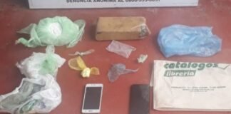 Cuatro arrestados con decomiso de marihuana y cocaína