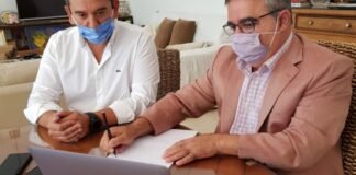 Jalil firmó convenio con ENOHSA para obras por más de $1.500 millones Raul jalil, Guillermo Ferreyra