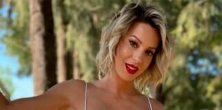 Noelia Marzol posó con un mini vestido con recortes (y sin ropa interior)
