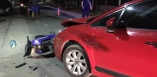 Motociclista lesionado en un siniestro vial en Valle Valle Viejo