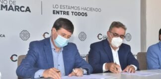 Arroyo junto a Raul Jalil anunciaron el aumento del 50% para la tarjeta Alimentar Ministro Daniel Arroyo, Gobernador Raul Jalil, Raul Jalil