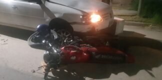 Motociclista sufrió graves lesiones