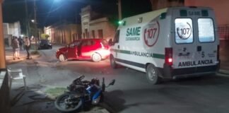 Motociclistas sufrieron graves heridas al chocar en Villa Dolores