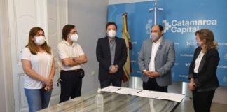Acuerdan habilitar un segundo nodo de vacunación en Capital Gustavo Saadi, Alberto Natella