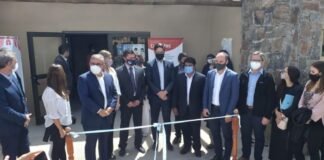 Inauguraron el edificio de la Escuela Secundaria N° 27 Ministro Martin Guzman, Ministro Nicolas Trotta, Raul Jalil, Ministra Andrea Centurion