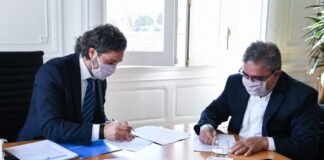 Jalil y Cafiero firmaron convenio para invertir $594 millones para ampliar la conectividad