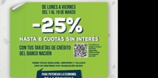 “Días de Ensueño” con un 25% de descuento en compras de útiles escolares, uniformes y calzado