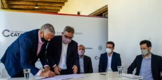 Raúl Jalil recibió al secretario de Derechos Humanos de la Nación, Horacio Pietragalla