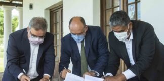 Jalil firmó convenio para concretar la nueva terminal belicha