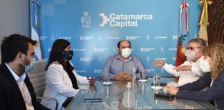 Raúl Jalil y el Int. Gustavo Saadi analizaron la situación epidemiológica