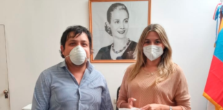 Educación entregó kits escolares para Tinogasta Sebastian Noblega, Andrea Centurion