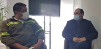 Analizan bono para becados y contratados de la Capital Gustavo Saadi, Walter Arevalo