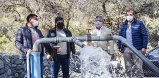 Jalil recorrió obras viales en Pomán e inauguró servicios
