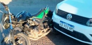 Motociclista lesionado en un accidente