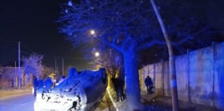 Perdió el control de la camioneta y quedó dado vuelta