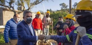 Jalil y Saadi recorrieron obras que se ejecutan para mejorar el servicio de agua y de cloacas