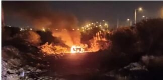 Se incendió un auto en avenida Chelemin