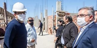 Raul Jalil recorrió obras en Valle Chico Raul Jalil, Gustavo Saadi