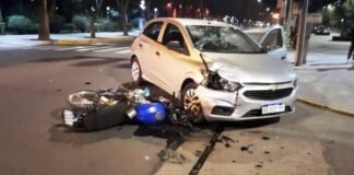 Menor al volante chocó a un delivery en Capital