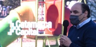 Gustavo Saadi inauguró las obras en la Plaza El Aviador