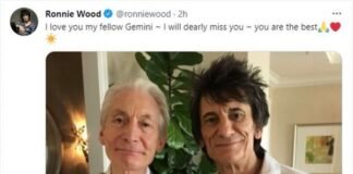 Ronnie Wood le dedicó un emotivo mensaje a Charlie Watts