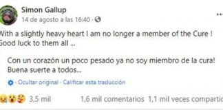 Simon Gallup anunció que deja The Cure