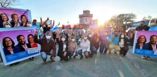 El Frente de Todos cerró la campaña en Valle Viejo Cierre de campaña 2021, guillermo andrada, Susana Zenteno, Silvana Ginocchio, franco Iramain,