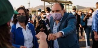 Fuerte respaldo de Saadi a Corpacci en su precandidatura Gustavo Saadi, Lucia Corpacci