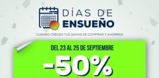 Jornadas One Shot del Programa “Días de Ensueño”: Jueves, viernes y sábado, alimentos con el 50% de descuento