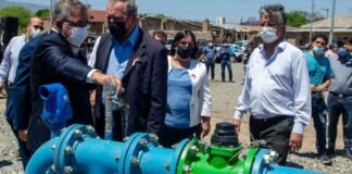 Quedo inaugurado el pozo de agua Ruben Dusso, Raul Jalil, Guillermo Andrada