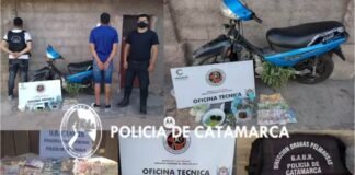 Belén: Dos detenidos con droga y arma de fuego