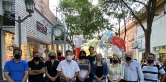 El frente amplio cerro su campaña en la peatonal Hugo Avila, Frente Amplio