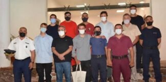 El Gobernador recibió a los montañistas franceses en la Casa de Gobierno