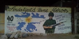 Andalgalá: Mural por la Memoria Activa de los 40 años de Malvinas