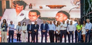 Alberto con Lucia y Raul celebraron el aniversario del primer triunfo Peronista con la militancia catamarqueña