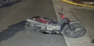 Siniestro vial en zona norte: Una moto y un auto chocaron