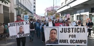 Reclamo de justicia por Hugo Ocampo Justicia por Ariel Ocampo