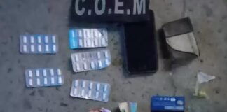 Detenido: Tenía pastillas y droga