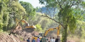 Jalil recorrió la obra de la Ruta provincial 14