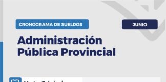 Cronograma de pago de sueldos de la Administración Pública