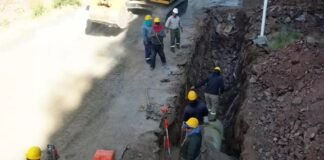 Continúa la obra en diferentes puntos de Quebrada de Moreira