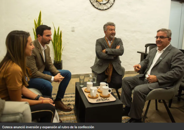 Coteca anunció inversión y expansión al rubro de la confección