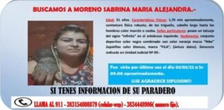 Intensa búsqueda de una mujer