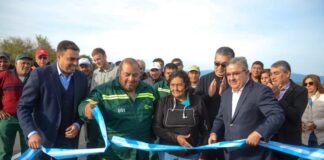 Raúl Jalil y equipo inauguraron el puente sobre Ruta 21 en Los Altos