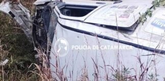 Volcó una camioneta en Paclín