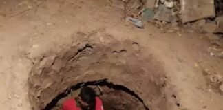 Santa Rosa: Un hombre cayó a una fosa de 9 metros y fue rescatado