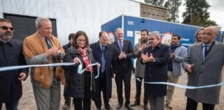 Se inauguró el predio del grupo Qhuya y un laboratorio de análisis ambientales en El Pantanillo Ruben Dusso, Raul Jalil, Lisando Alvarez, Lucia Corpacci